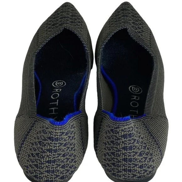 Rothy's Womens 9 Ballet Flats Shoes Walnut Python Tan Black RARE Retired - Picture 5 of 8